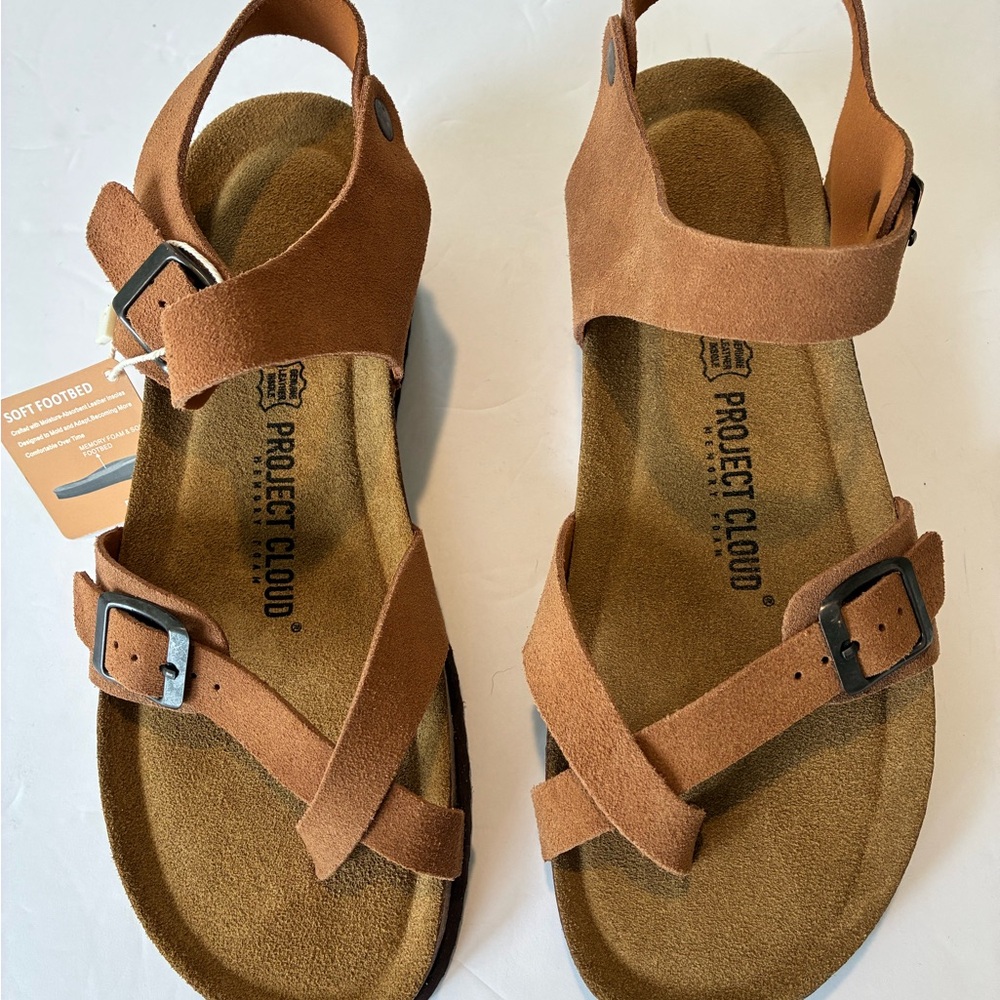 Project Cloud leather sandals 
NWT
Size 11 women’s – EU 42